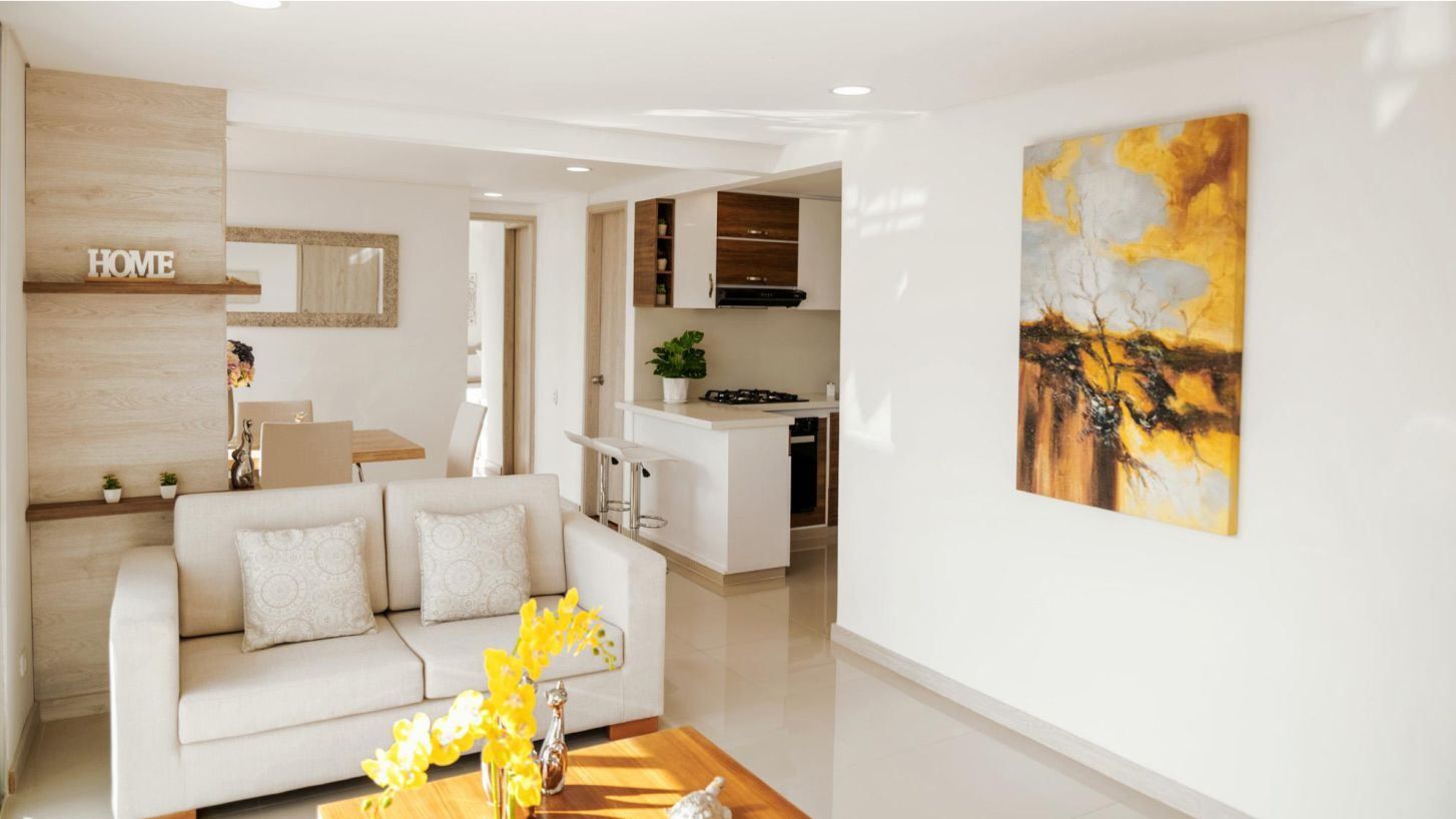 Sala del apartamento modelo