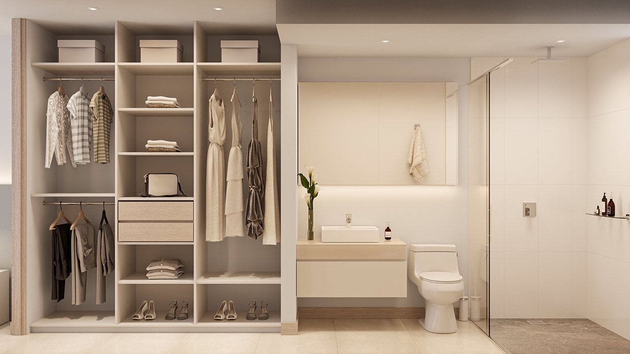 Baño con acabados